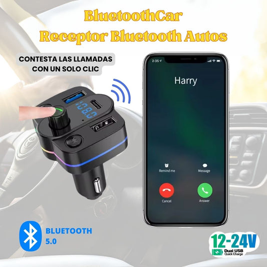 BluetoothCar - Receptor Bluetooth para Autos Carga Rapida Usb